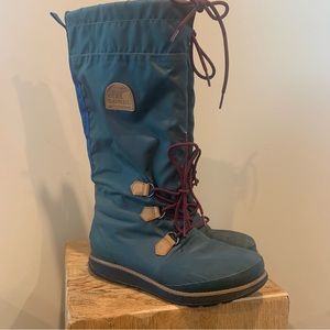 Sorel Womens Damen Retro Green BootNL1708-301 Size 8.5 Good Condition